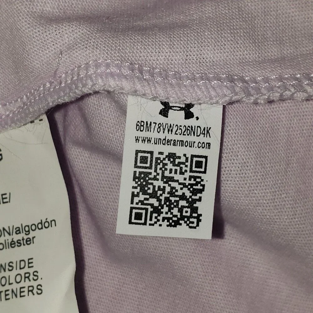 Under Armour Favorite Jersey Hoodie Girls' XLarge Purple & White Logo Athleisure - Picture 10 of 16